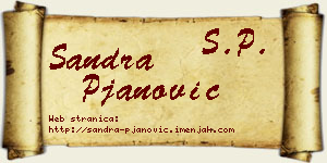 Sandra Pjanović vizit kartica